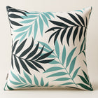 Tropiskt palmblad Kuddfodral Mörkgrön - Utomhus Trädgård Patio 50×50 cm Vattenresistent Dralon Polyestertryck