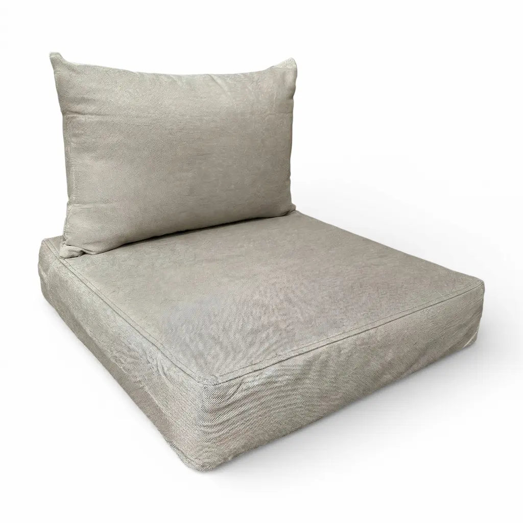 Kuddset för Trädgård Utomhus - Sitt- och ryggdynor med skumkuddar, Passar IKEA FRÖSÖN DUVHOLMEN JÄRPÖN SOLLERÖN (FROSON-kompatibel), Neutral Polyester-bomull