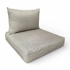 Outdoor seat and back cushion set in neutral — fits IKEA Frösön, Duvholmen and Sollerön rattan patio sofas