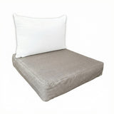 Utomhus Trädgård Kuddfodral med skumdyna - 62×62×12 cm, Passar IKEA FRÖSÖN DUVHOLMEN JÄRPÖN SOLLERÖN (FROSON-kompatibel), Neutral Polyester-bomull