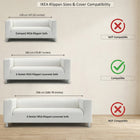 IKEA Klippan Sofa Cover Fitted Replacement Slipcover for 2 Seat Loveseat Velvet Forest Green