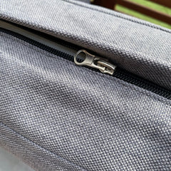 Custom-fit seat cushion cover in grey — water-resistant outdoor cushion for patio and conservatory sofas
