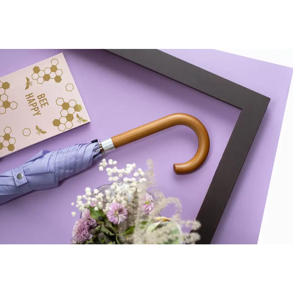 hidewise-london-umbrella-wooden-J-handle-strong-premium-quality-brolly-lilac