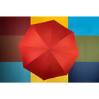 Classic Umbrella Crook Wooden J Handle Automatic Red Brolly by Hidewise London - J Handle Umbrella