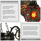 Bohemian ceiling chandelier — handmade multi-colour mosaic glass, a statement living-room light