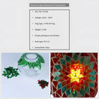 Artisan 8-light mosaic chandelier — warm ambient glow, eclectic boho and Eastern decor