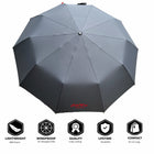 Parapluie coupe-vent automatique de luxe résistant anti-UV gris par Hidewise London