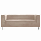 Ikea Klippan Loveseat Cover For Two Seat Sofa - Champagne Velvet Fabric - IKEA Klippan Sofa Cover