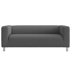 Grey polycotton Klippan loveseat cover — soft sofa protector and living-room makeover