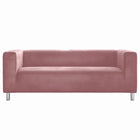 Ikea Klippan Loveseat Cover For Two Seat Sofa - Plush Pink Velvet Fabric - IKEA Klippan Sofa Cover