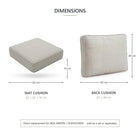Outdoor Back Cushion Cover 62x44 cm – Fits IKEA Frösön Duvholmen – Pebble