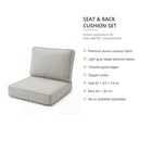Outdoor Seat Cushion with 14 cm Foam Pad – Fits IKEA Frösön Duvholmen – Pebble