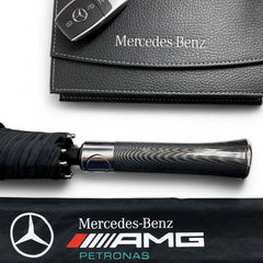 Mercedes-Benz windproof automatic umbrella — anti-UV fibreglass frame and large golf canopy