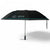 Black umbrella with Mercedes-Benz AMG Petronas Formula One Team branding on a white background
