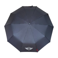 Genuine MINI compact folding umbrella in Black — official licensed car accessory