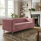 IKEA Klippan 2-Seat Sofa Cover Pink Mauve Velvet — Replacement Slipcover 180 cm, Loveseat Cover Machine Washable Pet-Friendly