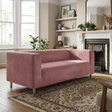 IKEA Klippan Sofa Cover Fitted Replacement Slipcover for 2 Seat Loveseat Velvet Plush Pink Mauve