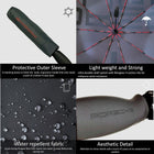 Porsche Design Grey Compact Umbrella — Authentic Accessory
