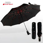 Premium Quality Audi Car Accessories Umbrella Ultra Strong Anti-UV Automatic Folding Brolly - Car Brand Umbrellas