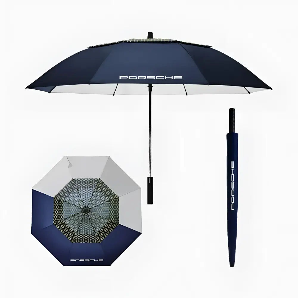 Premium Quality Porsche Car Accessories Umbrella Ultra Strong Anti-UV Automatic Brolly - Car Brand Umbrellas