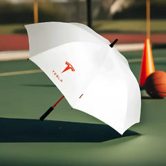 Genuine Tesla golf umbrella in White — official licensed car accessory