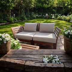 Neutral replacement seat cushion cover — weather-resistant cover for garden rattan furniture