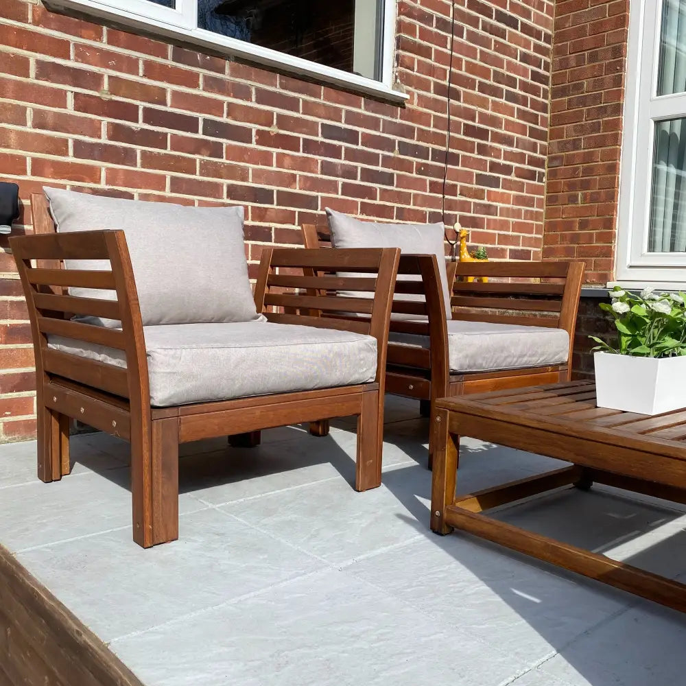 Seat & Back Cushion Covers for IKEA FRÖSÖN JÄRPÖN and DUVHOLMEN (Neutral) - Outdoor Seat & Cushion Covers